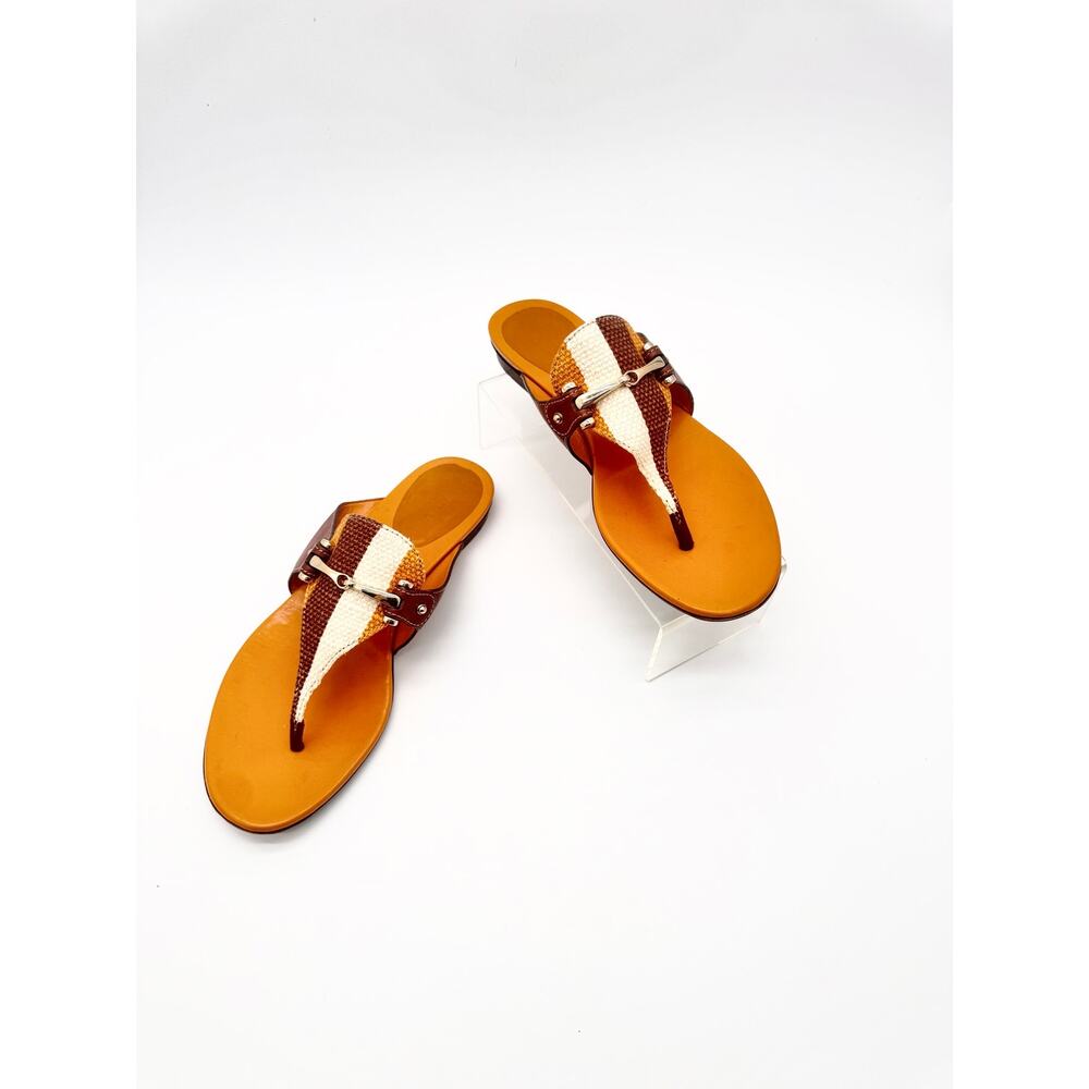 Gucci Mustard Yellow Suede Horsebit Thong Sandals Women’s 7.5B - Picture 7 of 9